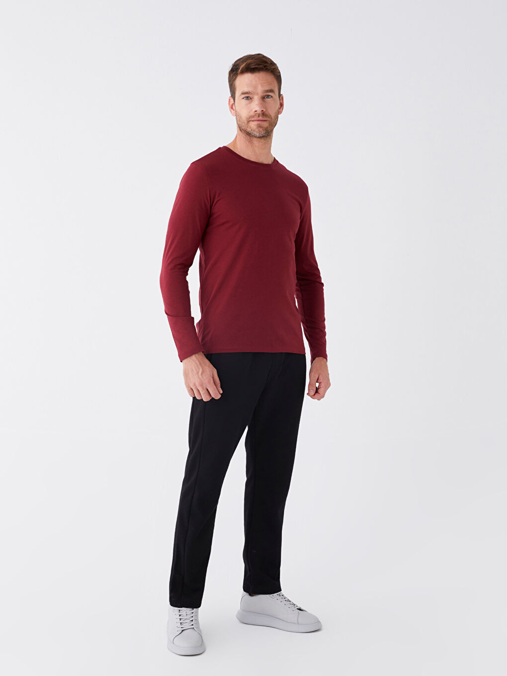 Crew Neck Long Sleeve Men's Vest-2