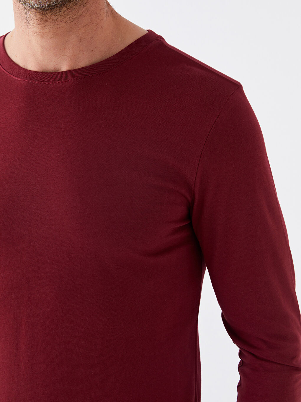 Crew Neck Long Sleeve Men's Vest-3