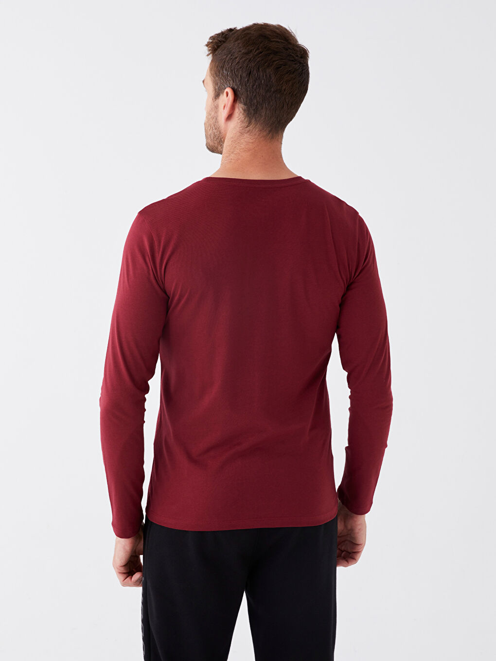 Crew Neck Long Sleeve Men's Vest-4