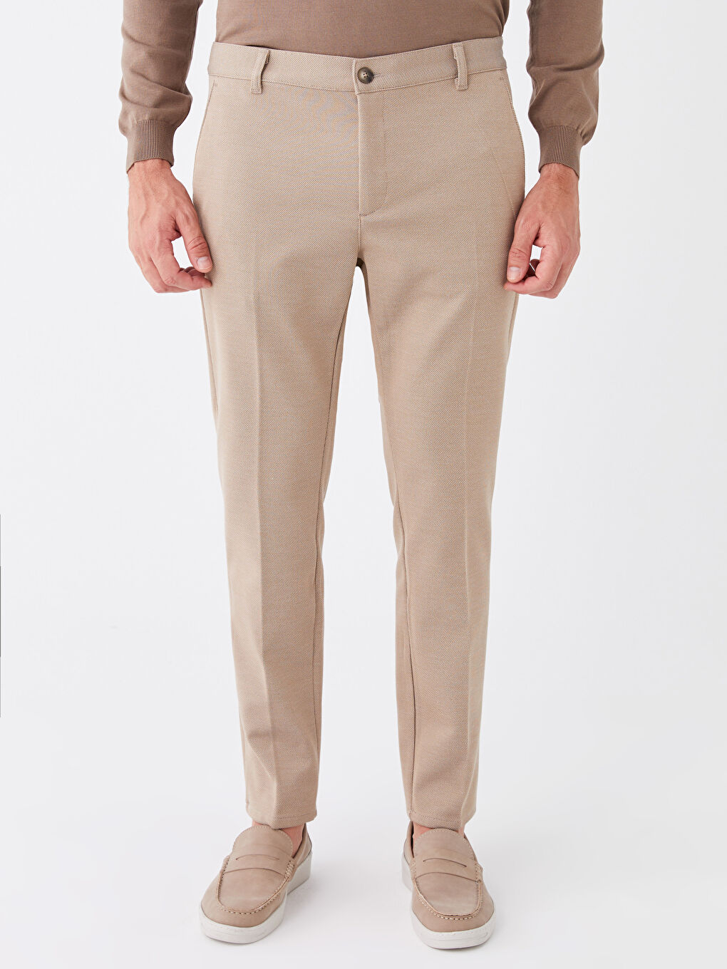 SOUTHBLUE Bej Melanj Slim Fit Erkek Pantolon - 3