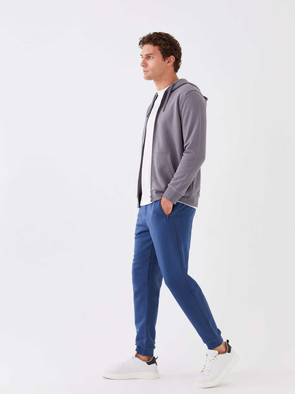 Pantaloni de trening groși cu croială standard pentru bărbați-1