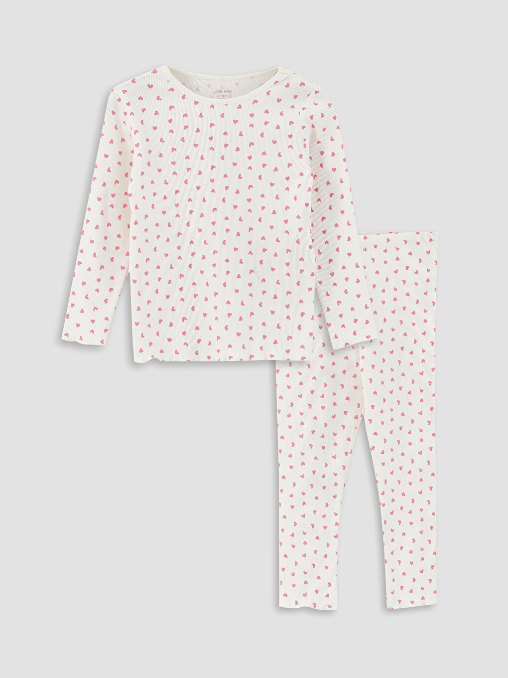 Bisiklet Yaka Desenli Yumuşak Dokulu Kız Bebek Pijama Takımı-2