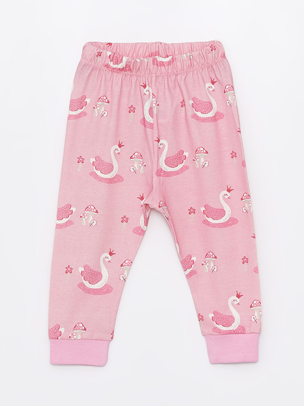 طقم بيجاما للبنات الصغار برقبة دائرية ومطبوع-2