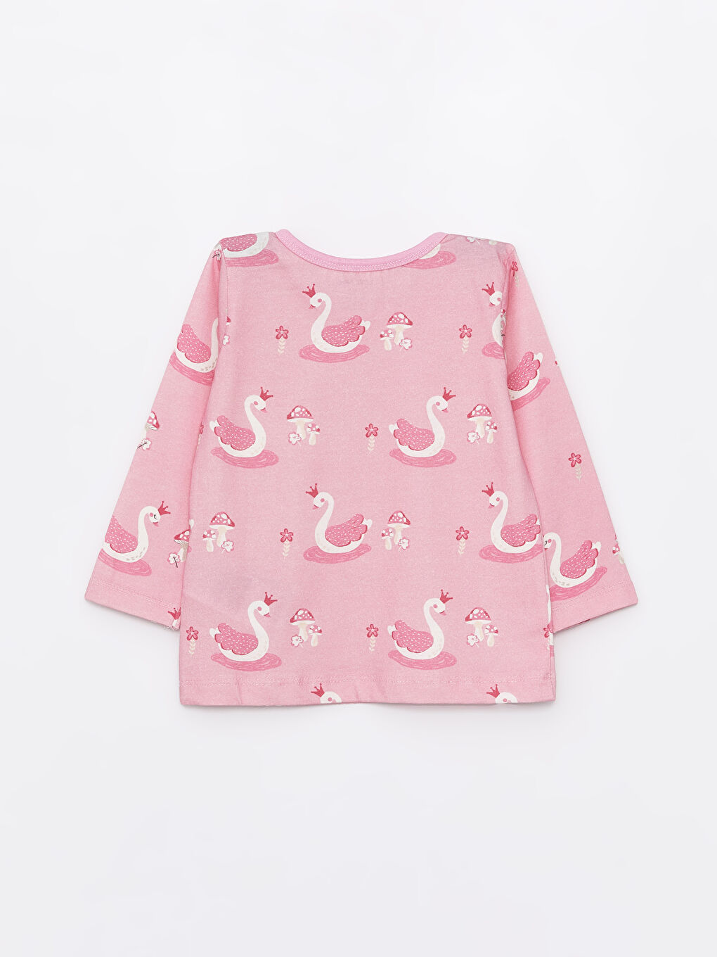 طقم بيجاما للبنات الصغار برقبة دائرية ومطبوع-3