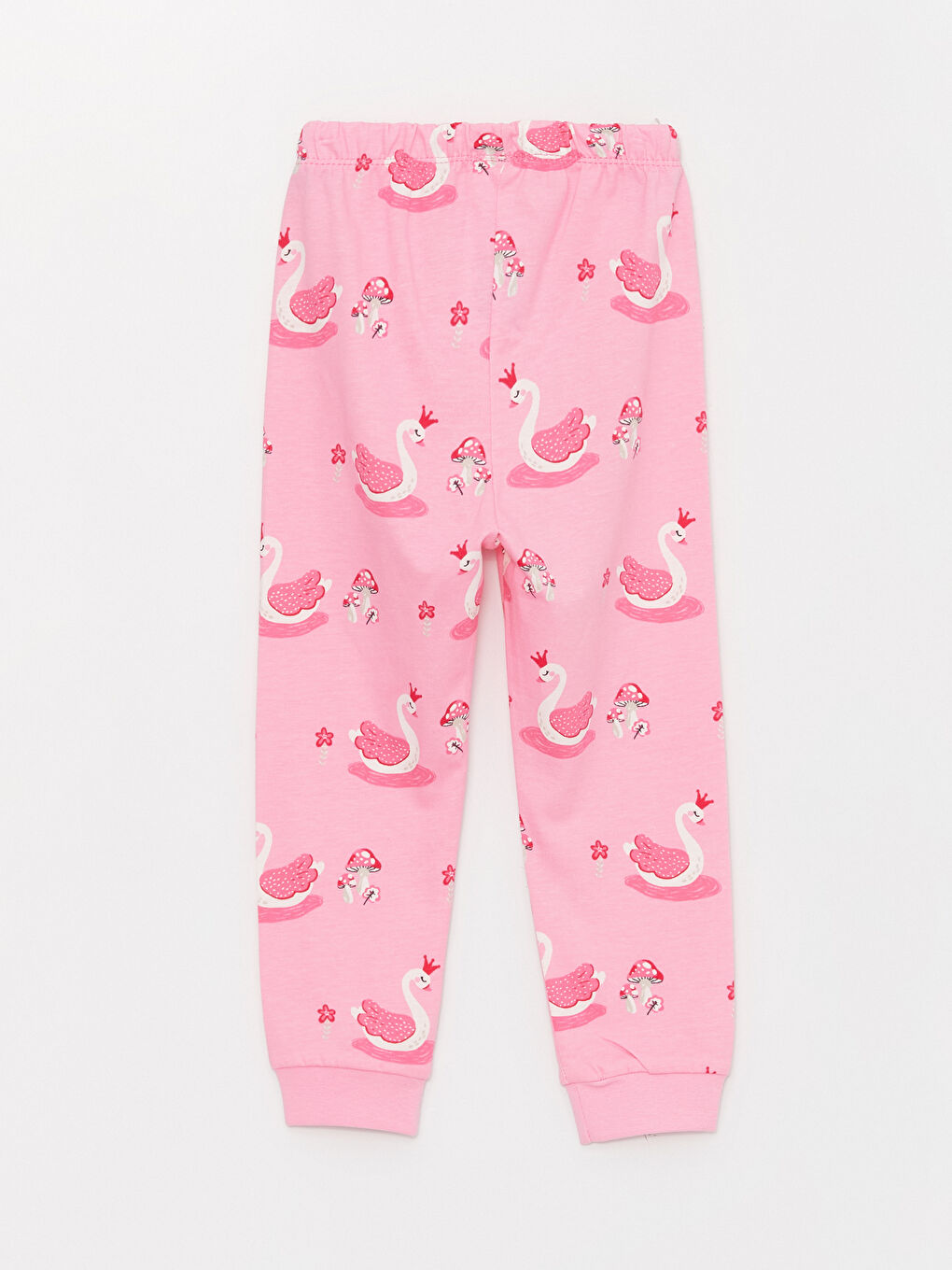 طقم بيجاما للبنات الصغار برقبة دائرية ومطبوع-4