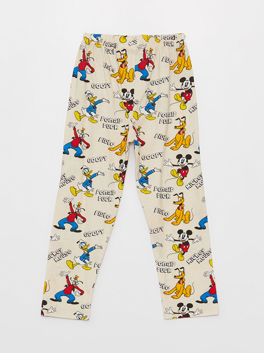 LCW baby Ekru Baskılı Polo Yaka Disney Baskılı Erkek Bebek Pijama Takımı - 6