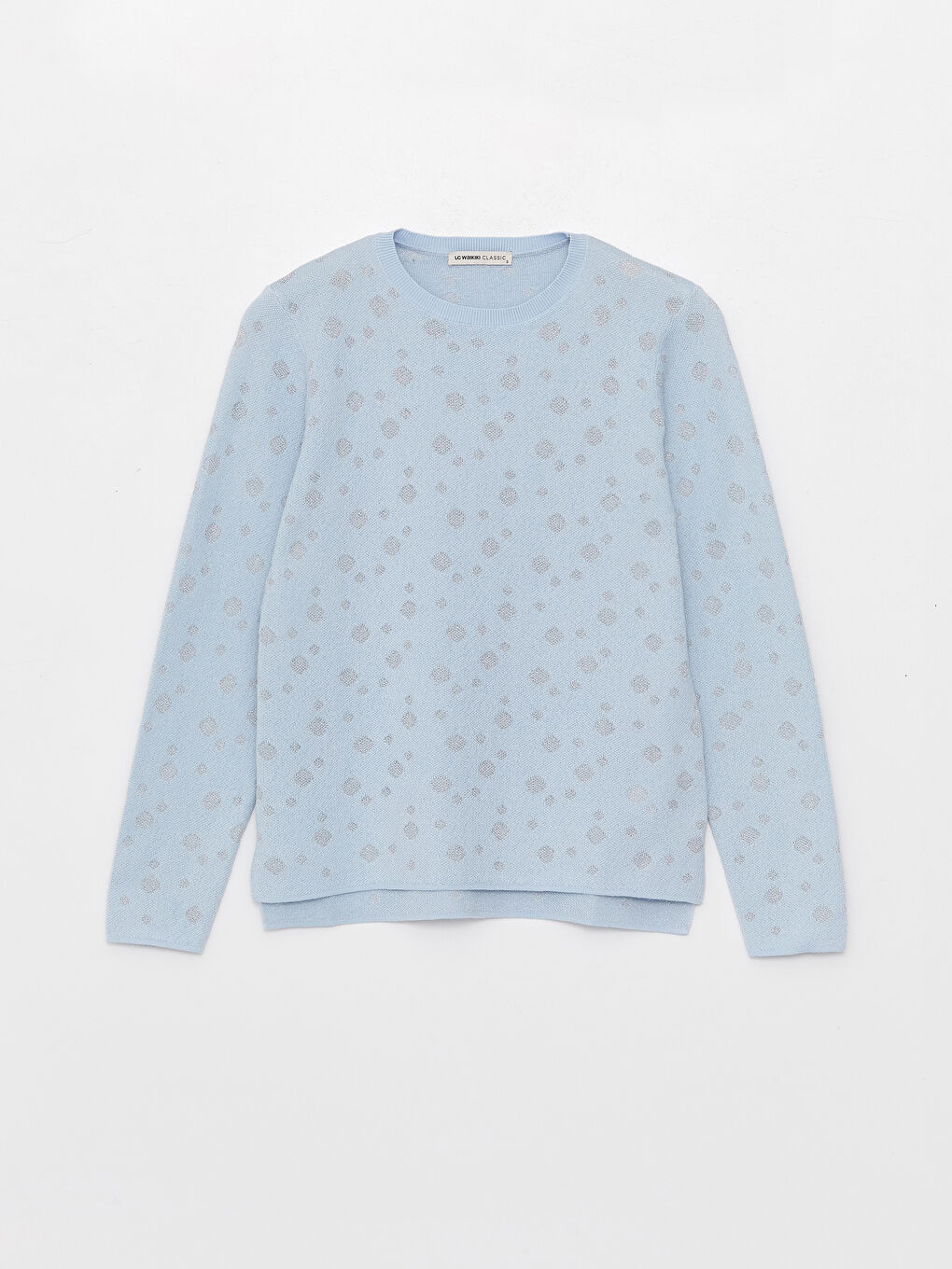 LCWAIKIKI Basic Crew Neck Patterned Long Sleeve Women's Knitwear Sweater -W31751Z8-G0K