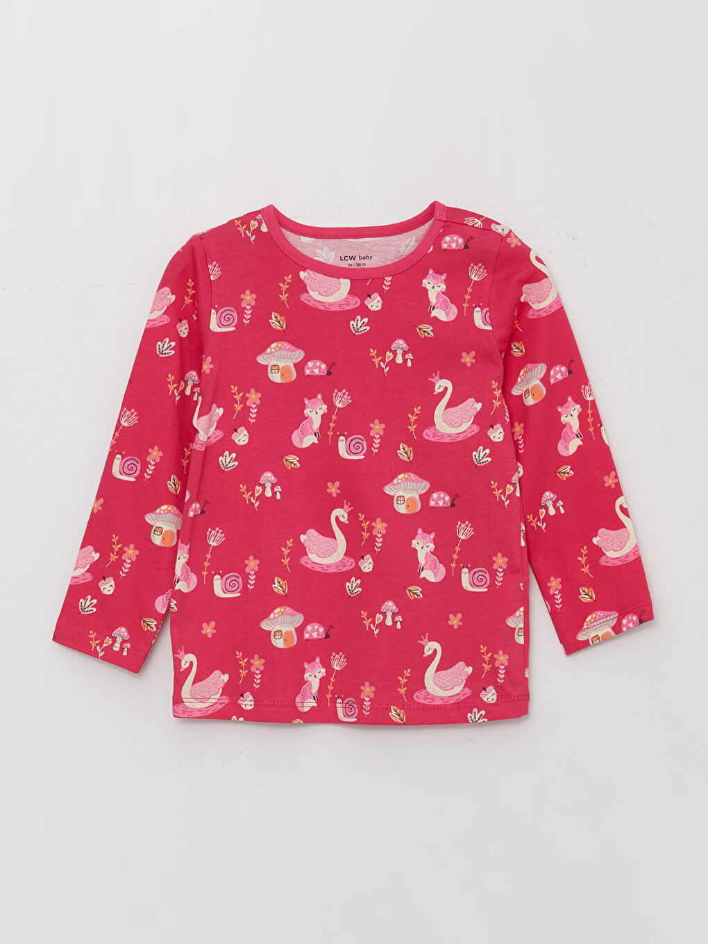 Crew Neck Printed Baby Girls 2 Pack Pyjama Set-3