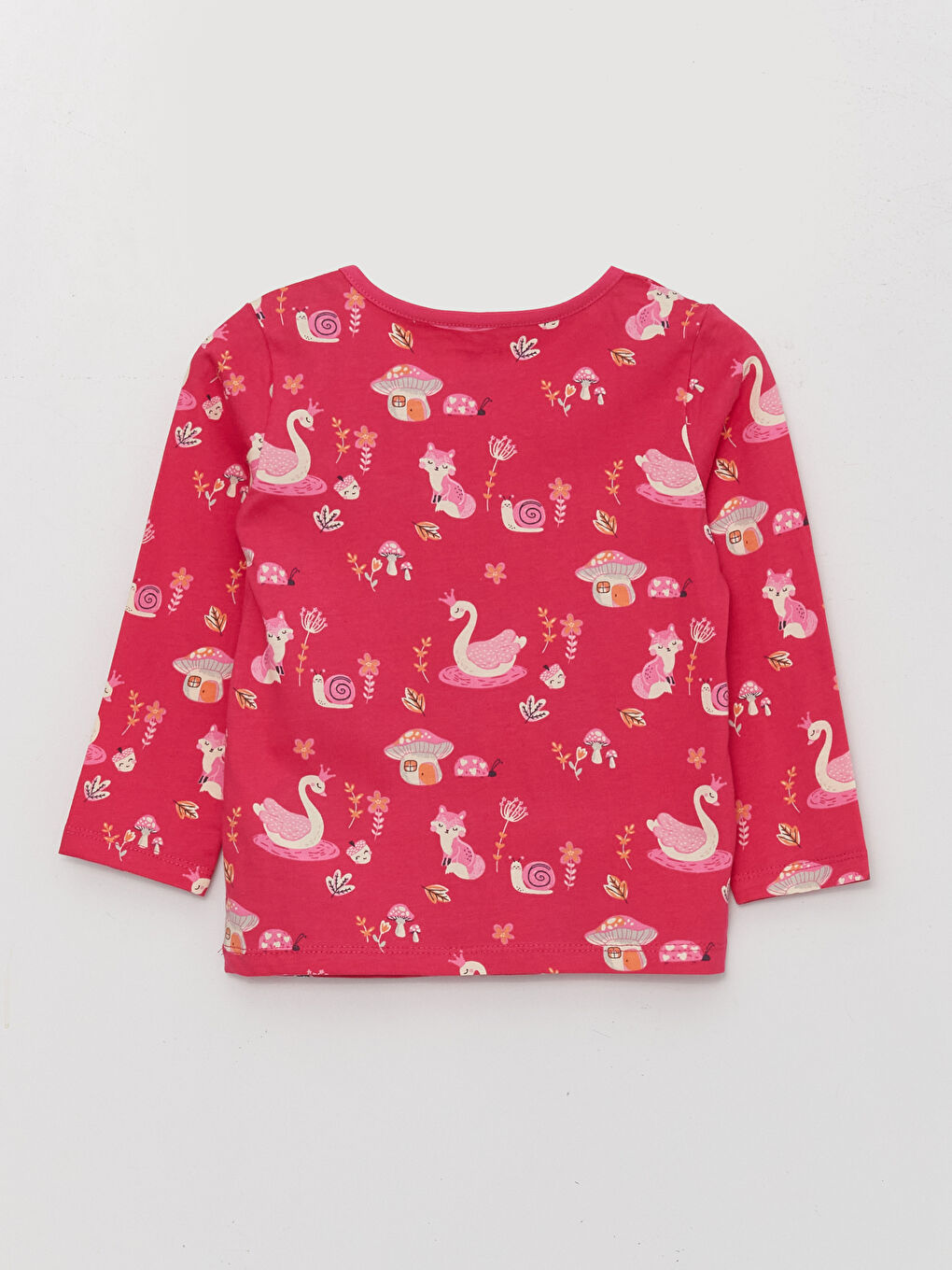 Crew Neck Printed Baby Girls 2 Pack Pyjama Set-4