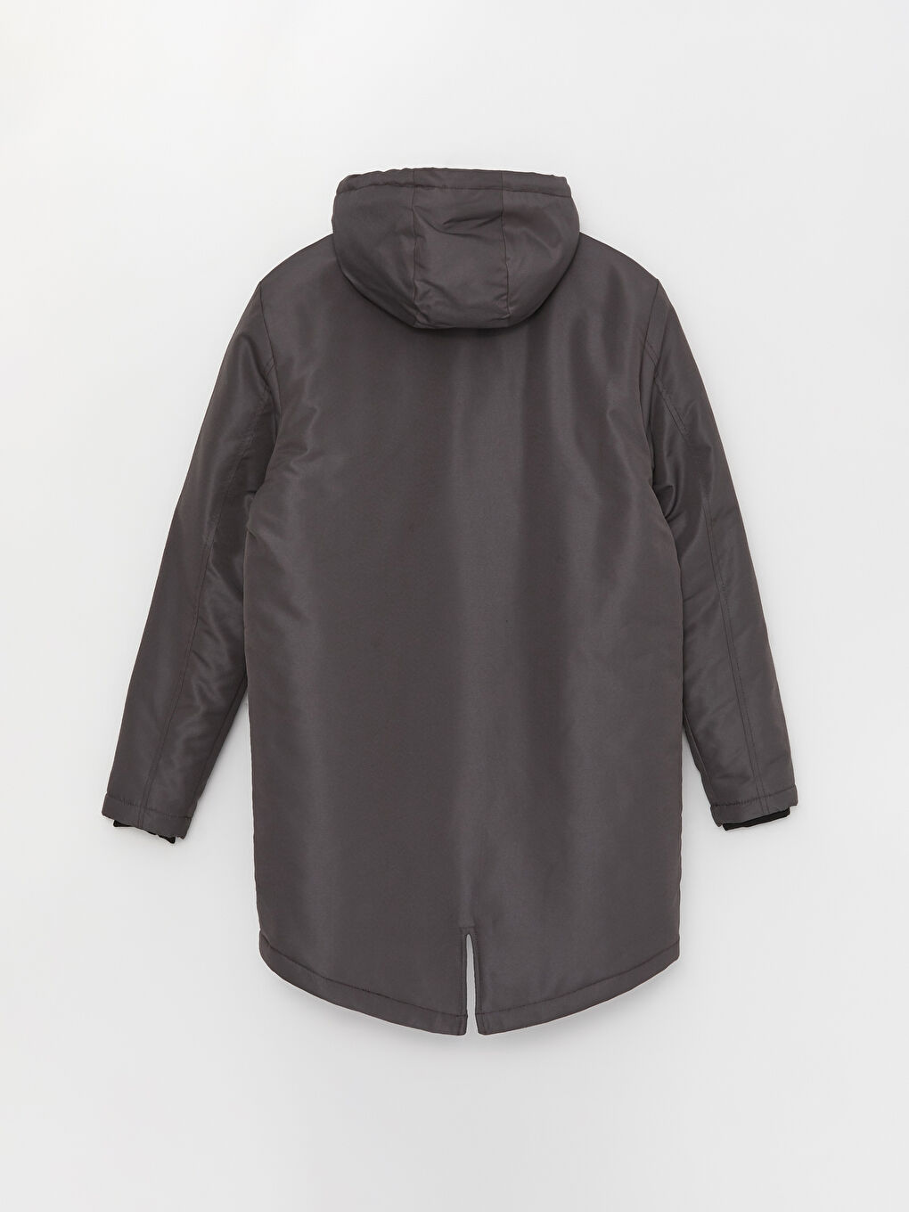 Antrasit Standart Kalıp Kapüşonlu Erkek Mont-7