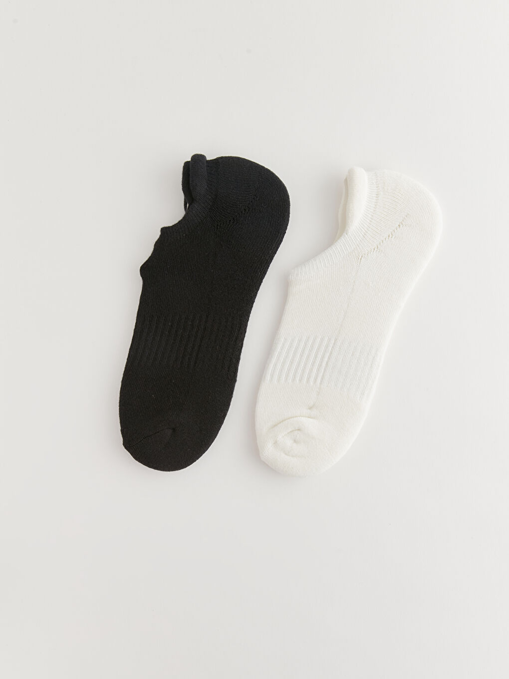 Siyah Kadın Düz Patik Çorap 2'li