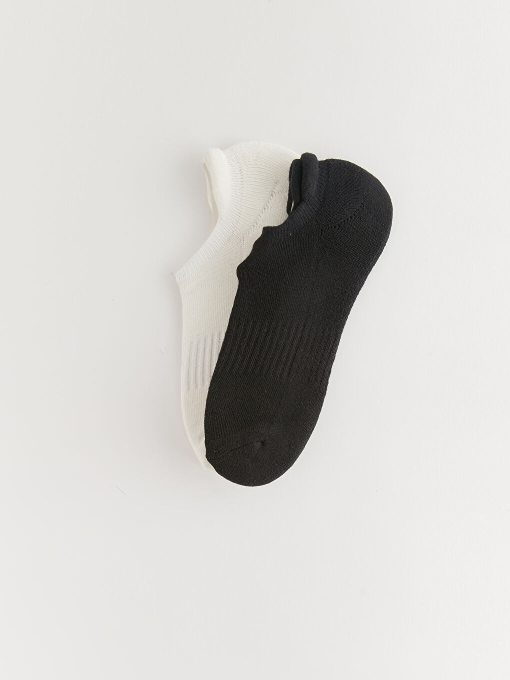 Siyah Kadın Düz Patik Çorap 2'li-1