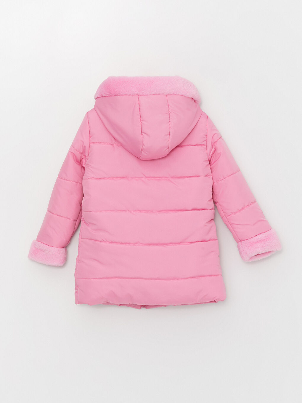 LCW ECO Kapüşonlu Basic Kız Çocuk Mont-1