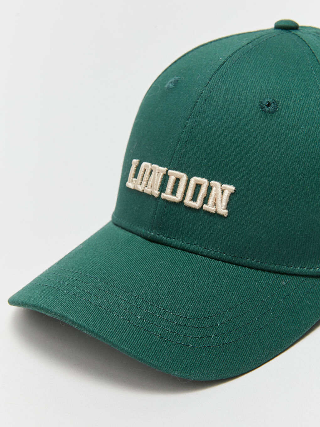 Yeşil Yazı Nakışlı Kadın Kep Şapka-3