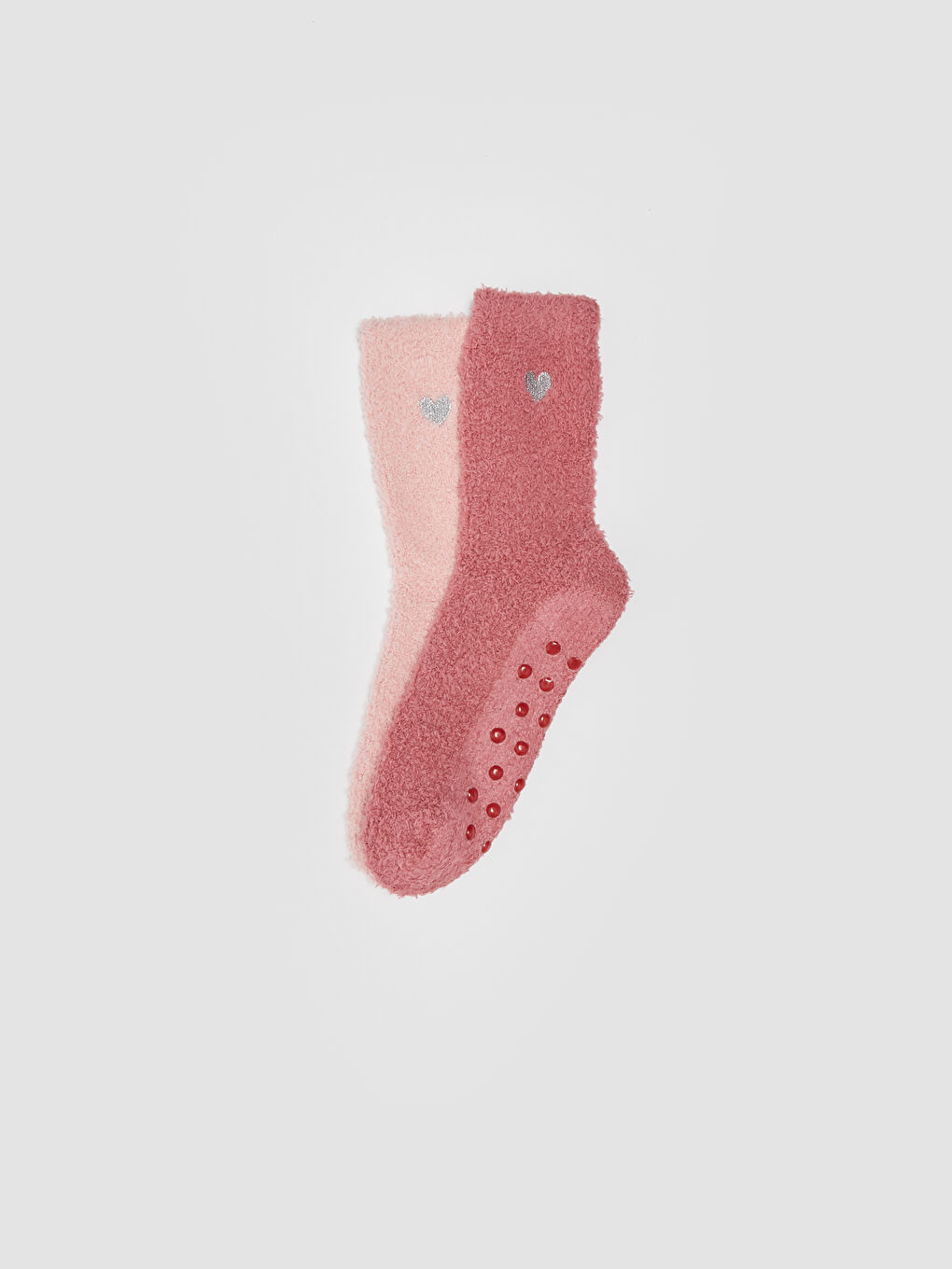 LCW DREAM Heart Embroidered Women's Home Socks 2-Pack -W31841Z8-GVS