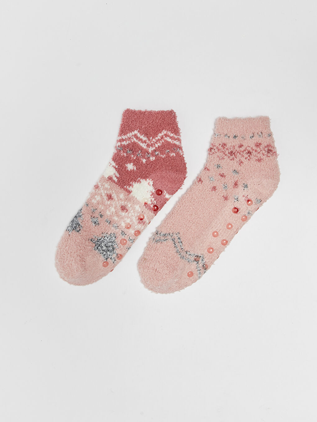 LCW DREAM Patterned Women's Homewear Socks 2 Pack -W31842Z8-H2H