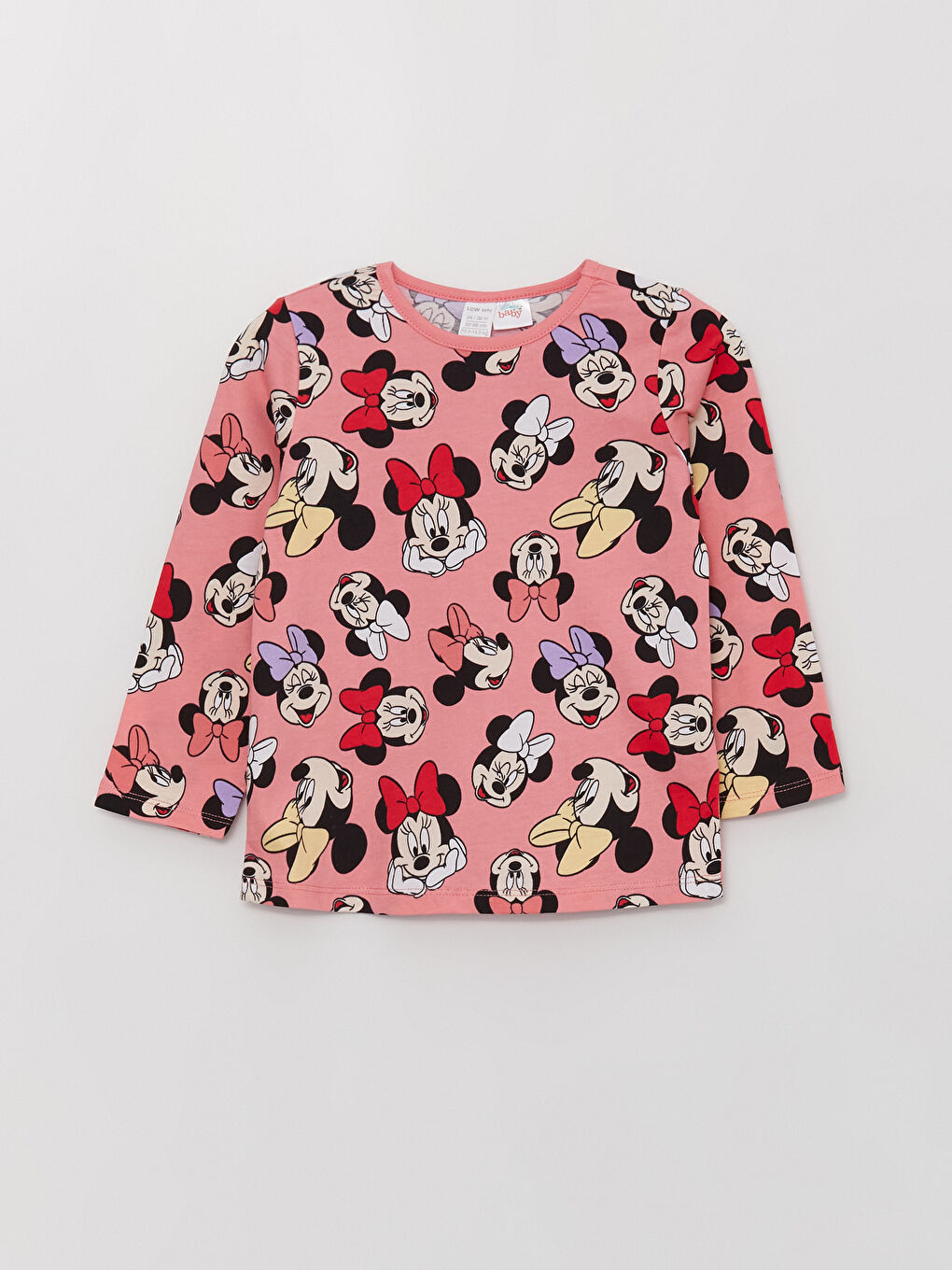 LCW baby Pembe Baskılı Minnie Mouse Baskılı Kız Bebek Pijama Takımı - 1