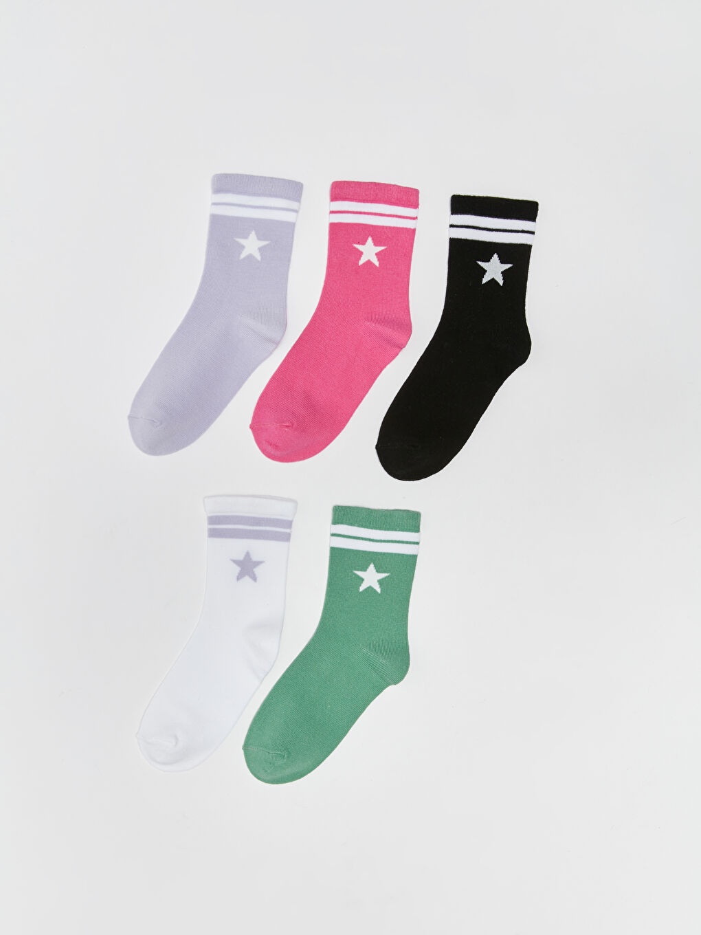 Chaussettes de Cheville à Motifs pour Filles Lot de 5 Pièces