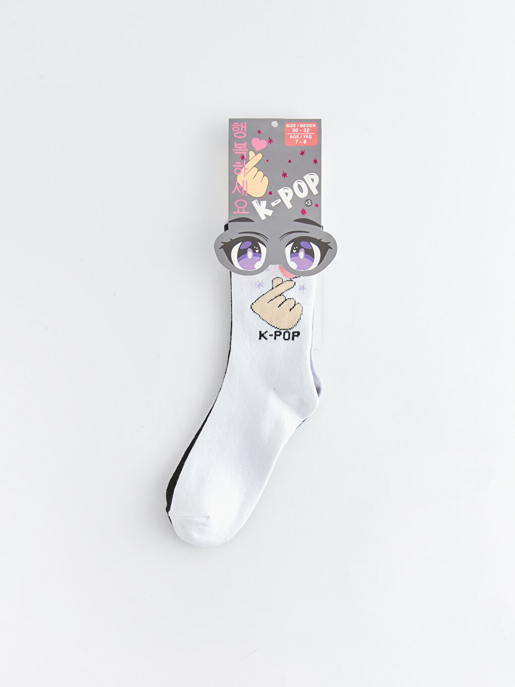 Κάλτσες Κορίτσι με Σχέδιο K-pop Τριπλή Συσκευασία-1