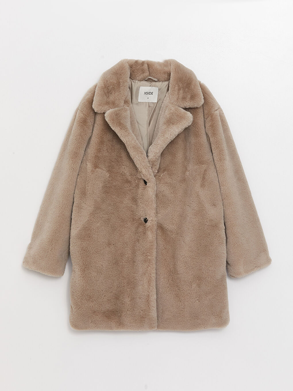 Әйелдерге арналған мойын өрнексіз үлпілдек пальто-7