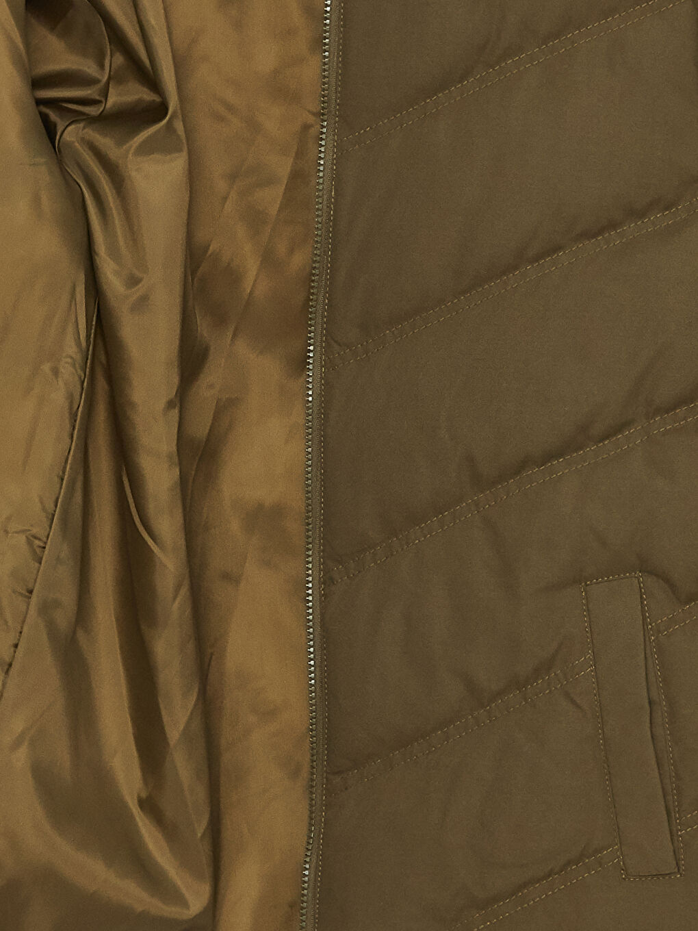 Slim Fit Funnel Neck Men's Puffer Coat-10