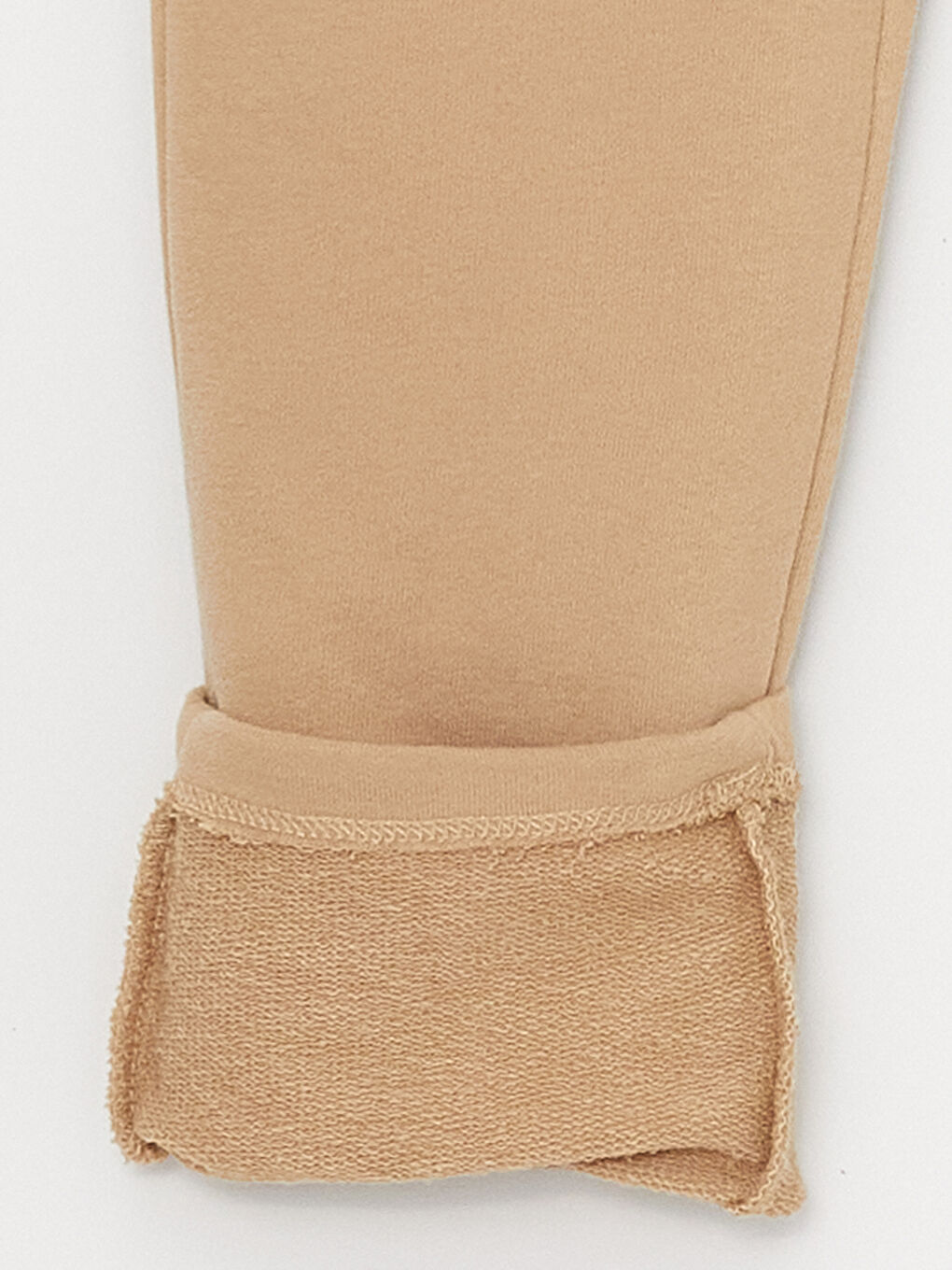 Bej Beli Lastikli Basic Kız Çocuk Eşofman Altı-3