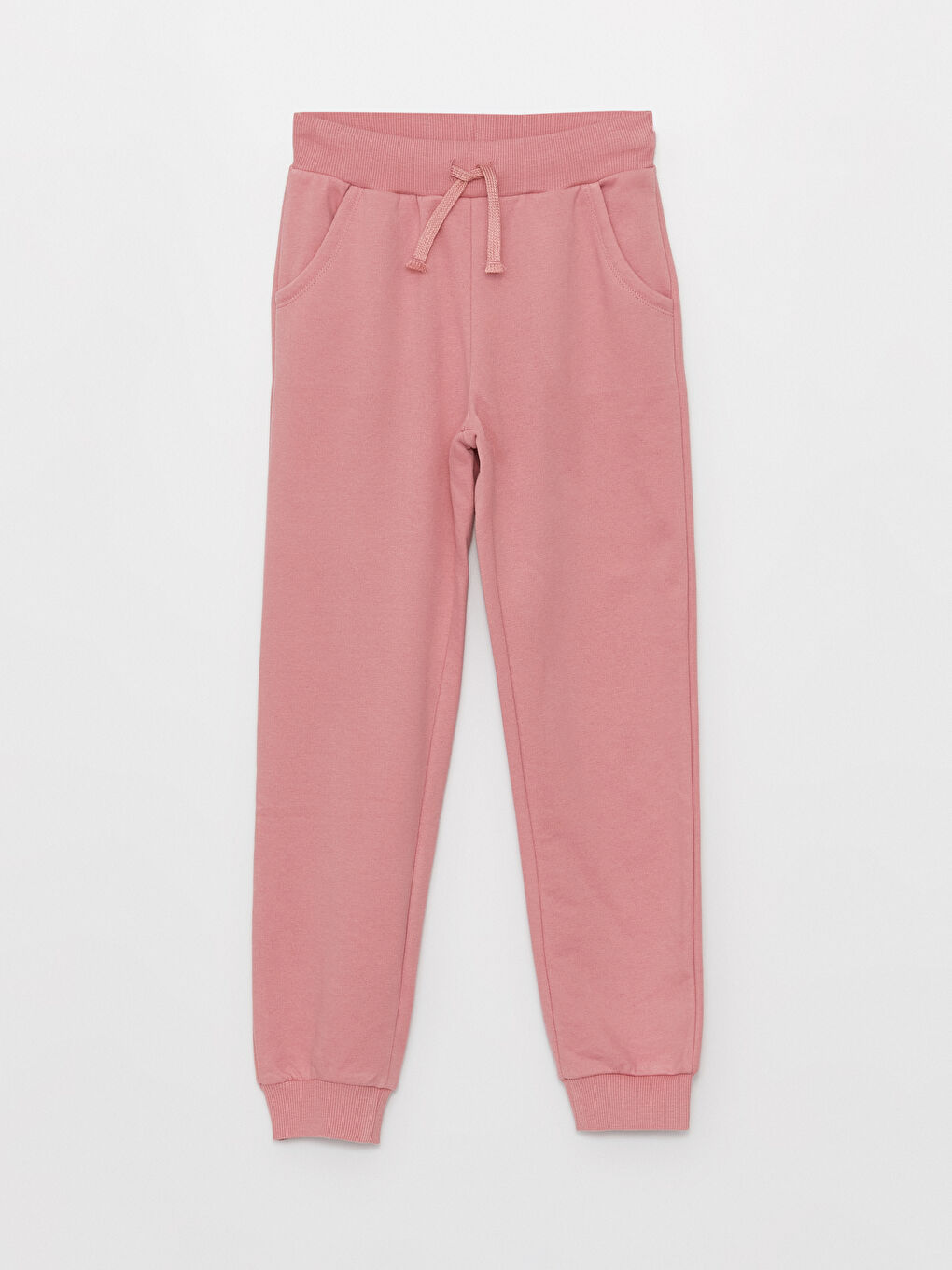 LCW Kids Mat Pembe Beli Lastikli Basic Kız Çocuk Jogger Eşofman Altı