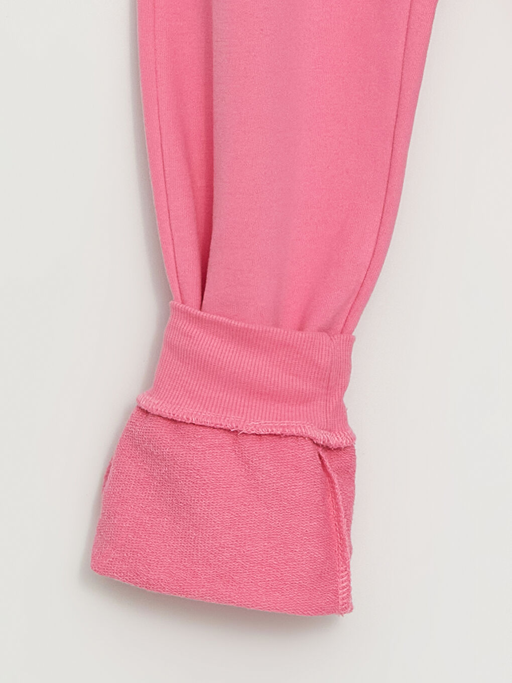 Pembe Beli Lastikli Basic Kız Çocuk Jogger Eşofman Altı-1