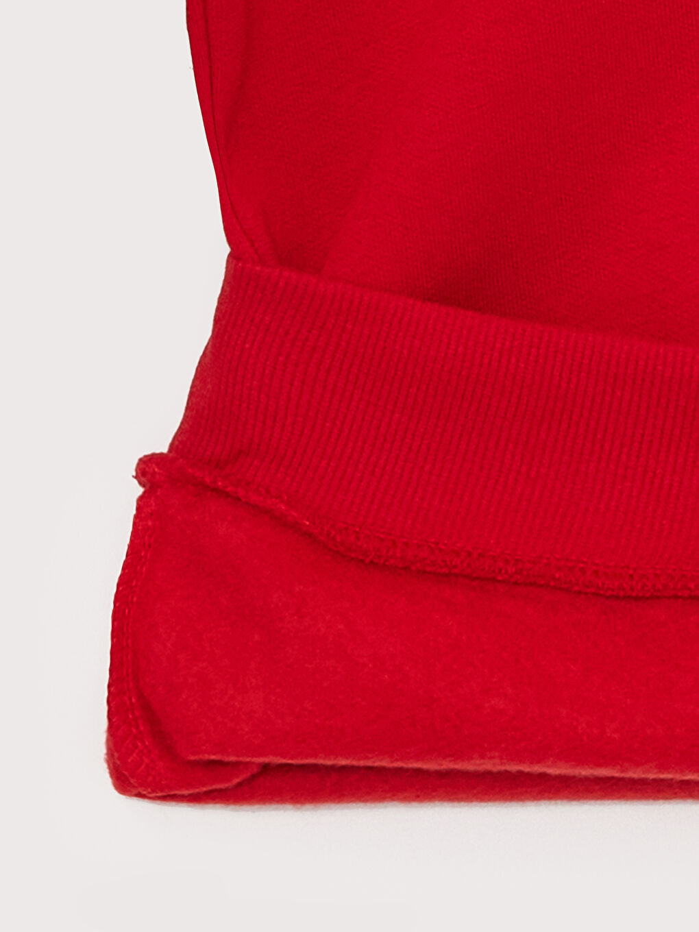 Kırmızı Basic Uzun Kollu Kız Çocuk Hoodie-5