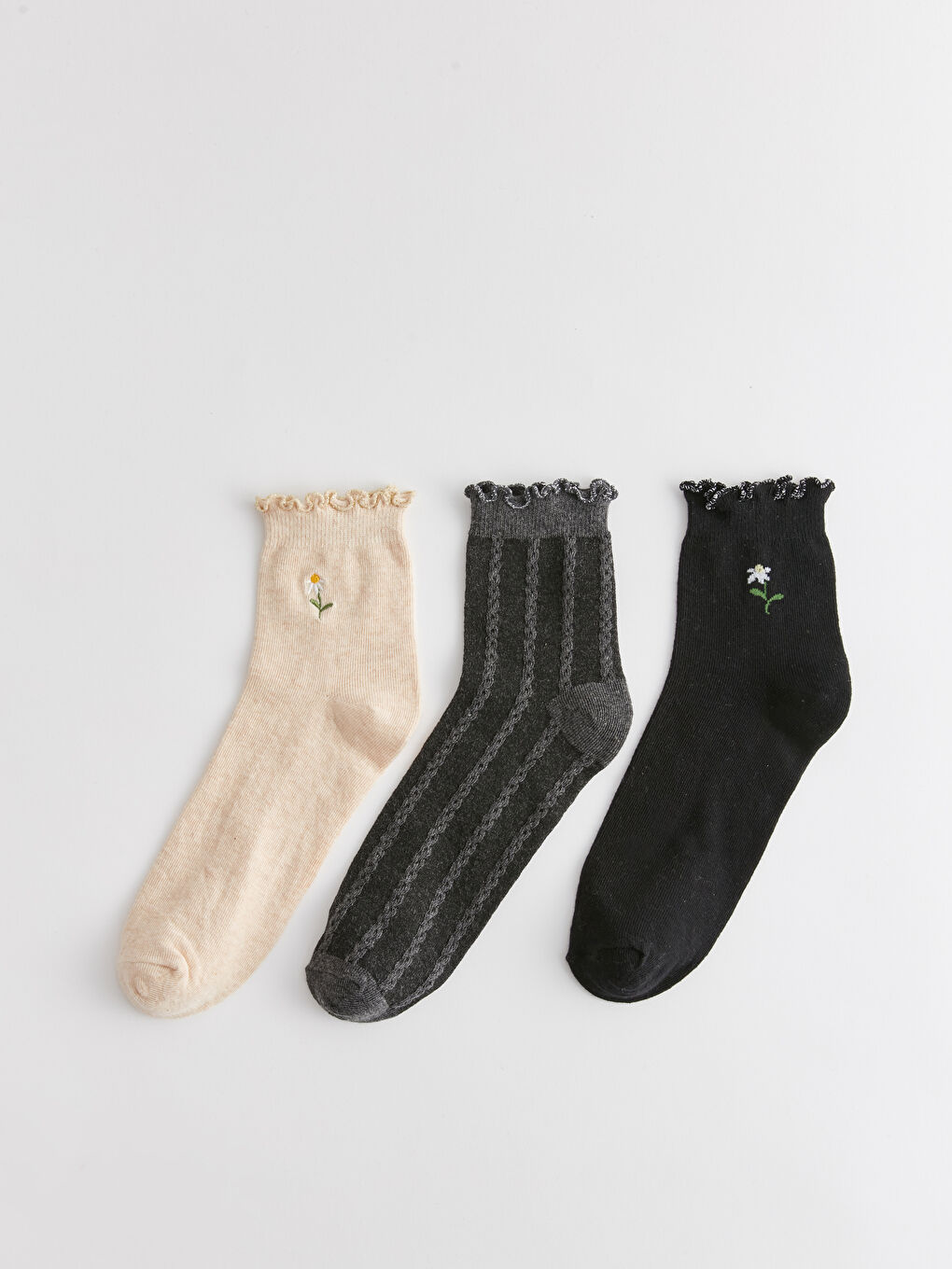 Patterned Women's Ankle Socks 3-pack