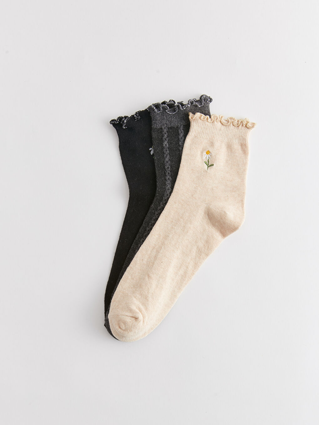Patterned Women's Ankle Socks 3-pack-1