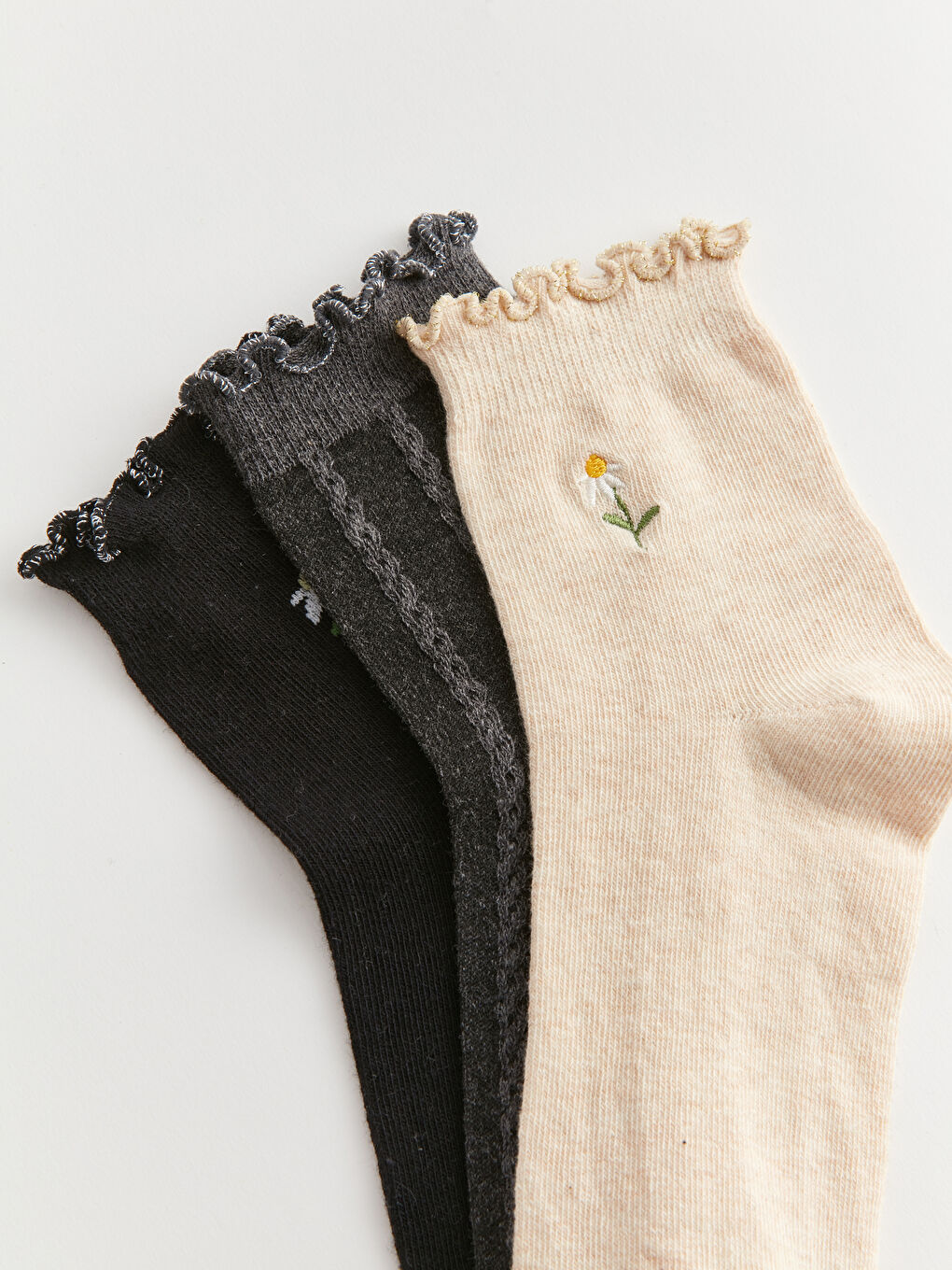 Patterned Women's Ankle Socks 3-pack-2