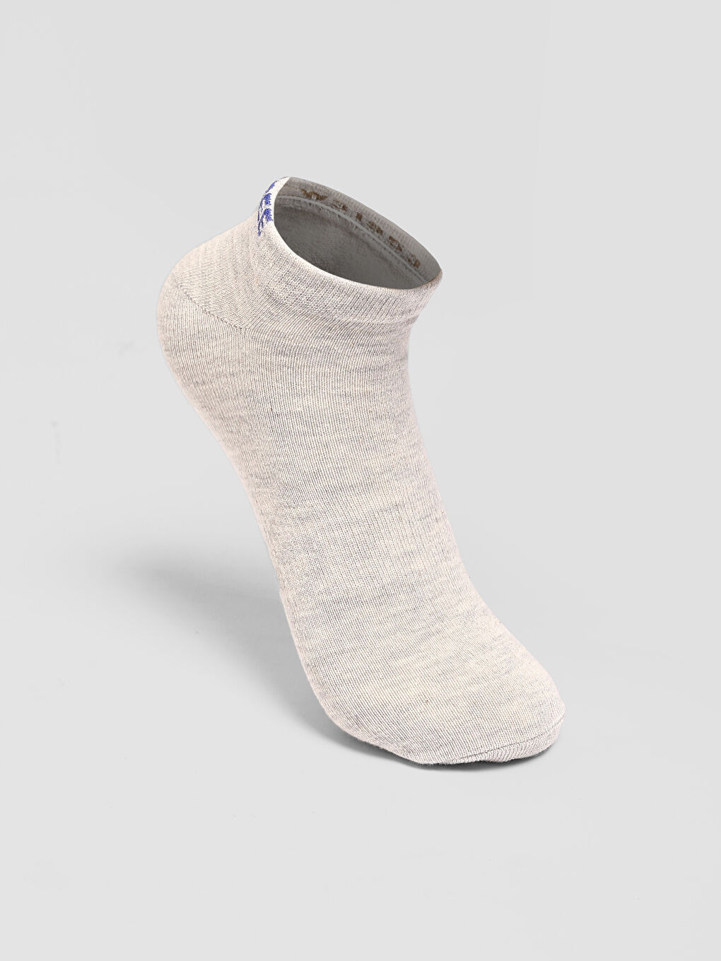 Beyaz Kadın Düz Patik Çorap 5'li-4