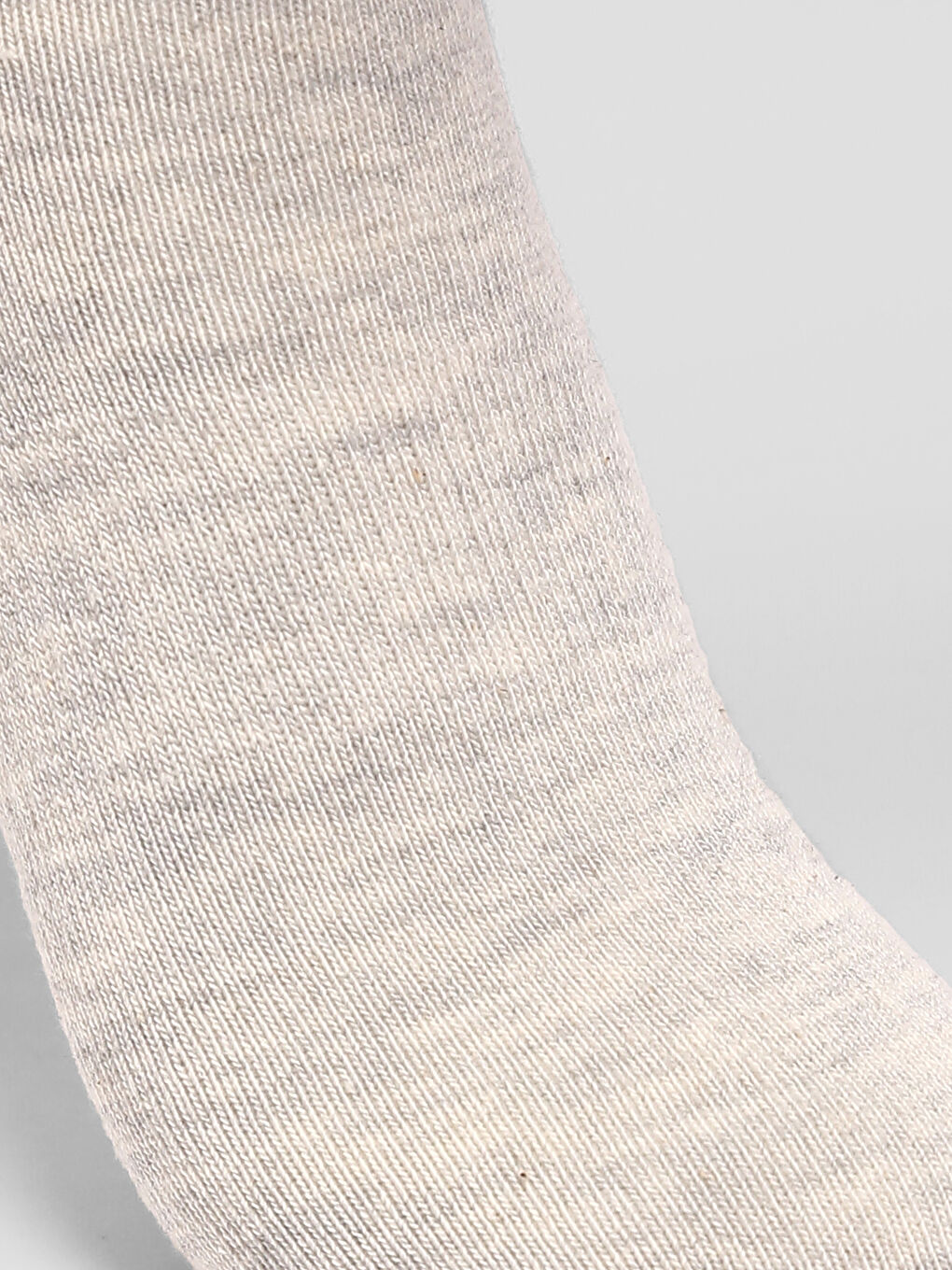 Beyaz Kadın Düz Patik Çorap 5'li-6
