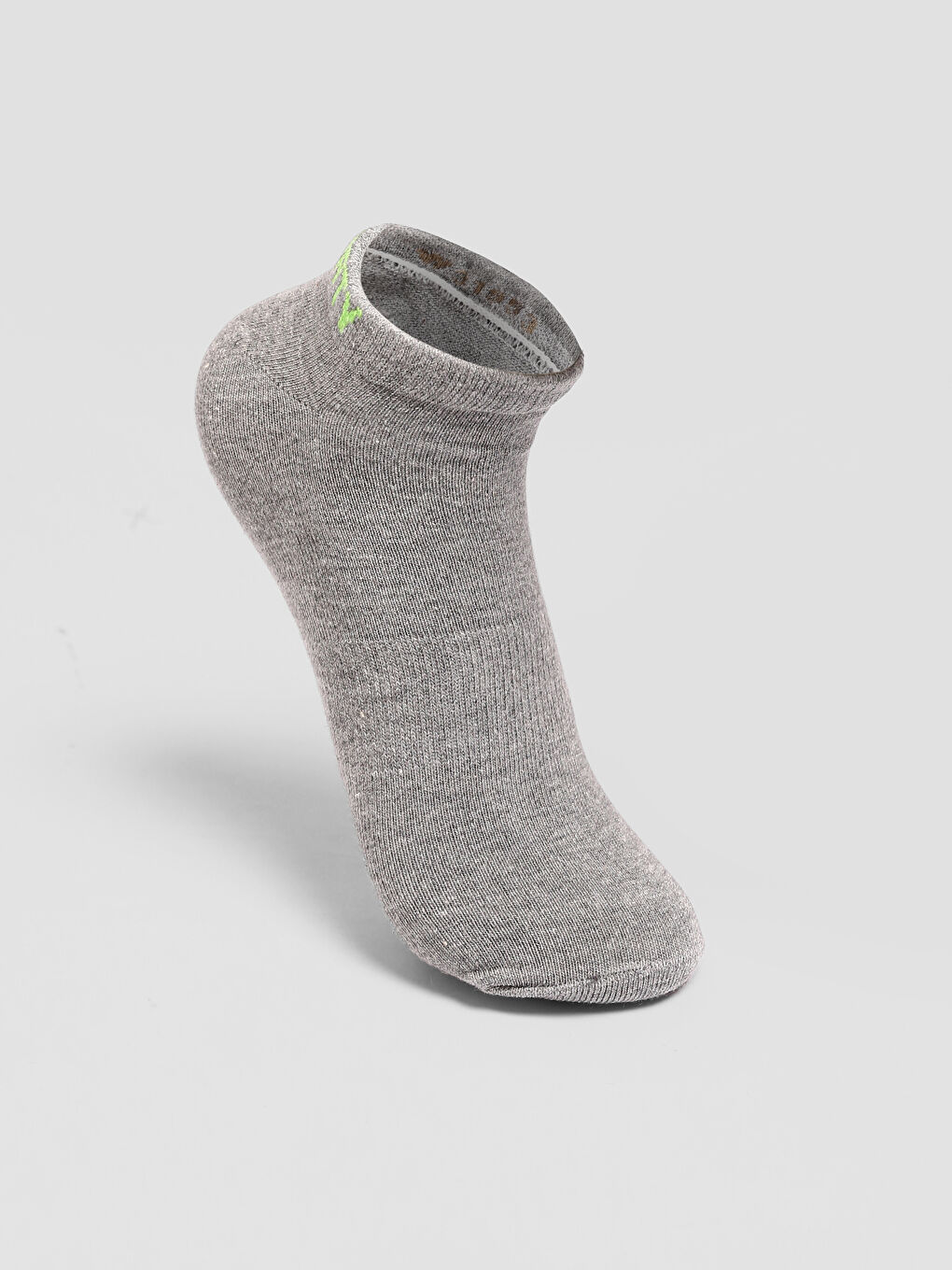 Beyaz Kadın Düz Patik Çorap 5'li-7