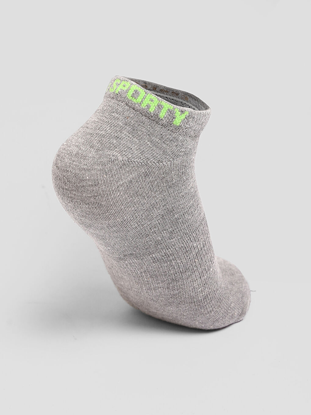 Beyaz Kadın Düz Patik Çorap 5'li-8