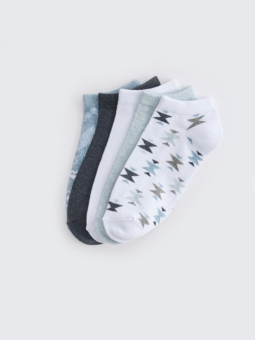 Шарени чорапи за маратонки за жени - 5 броя в опаковка-1