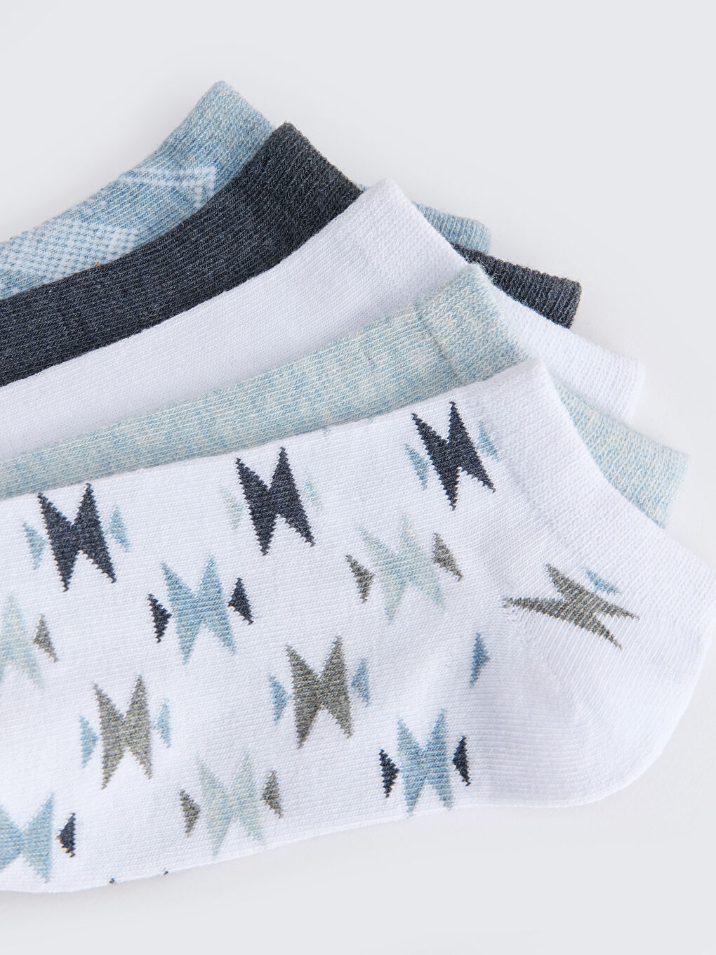 Шарени чорапи за маратонки за жени - 5 броя в опаковка-2