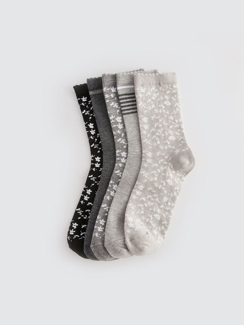 Chaussettes de cheville à motifs pour Femmes Lot de 5 pièces-1