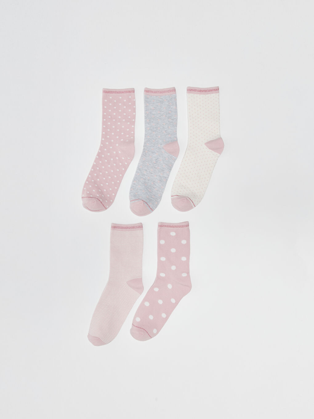 LCW DREAM Patterned Women's Ankle Socks 5 Pack -W31970Z8-J3N