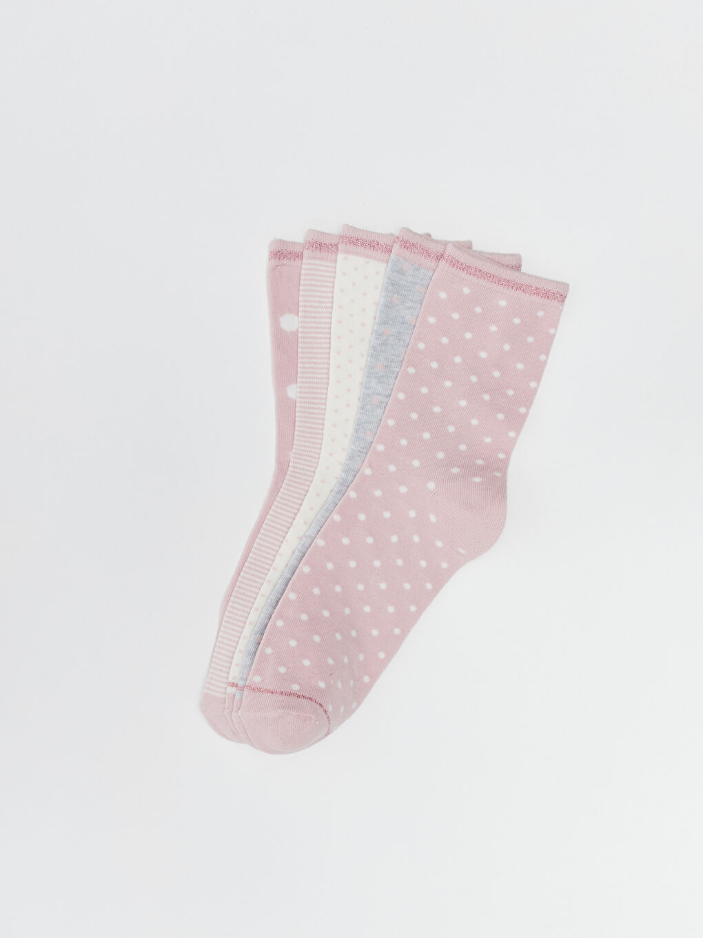 LCW DREAM Patterned Women's Ankle Socks 5 Pack -W31970Z8-J3N
