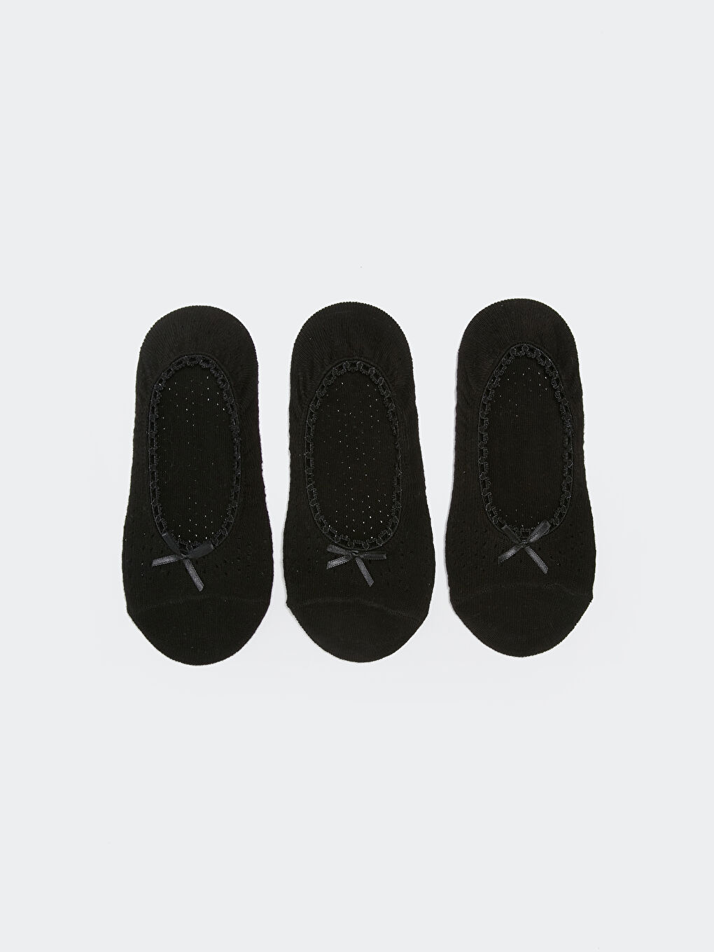 LCW DREAM Bow Detail Women's Ballet Socks 3-Pack -W31996Z8-J0F