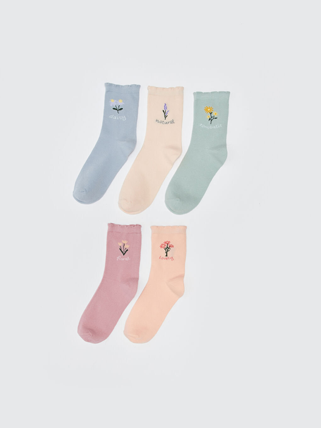 LCW DREAM Printed Women's Ankle Socks 5 Pack -W32006Z8-J2P