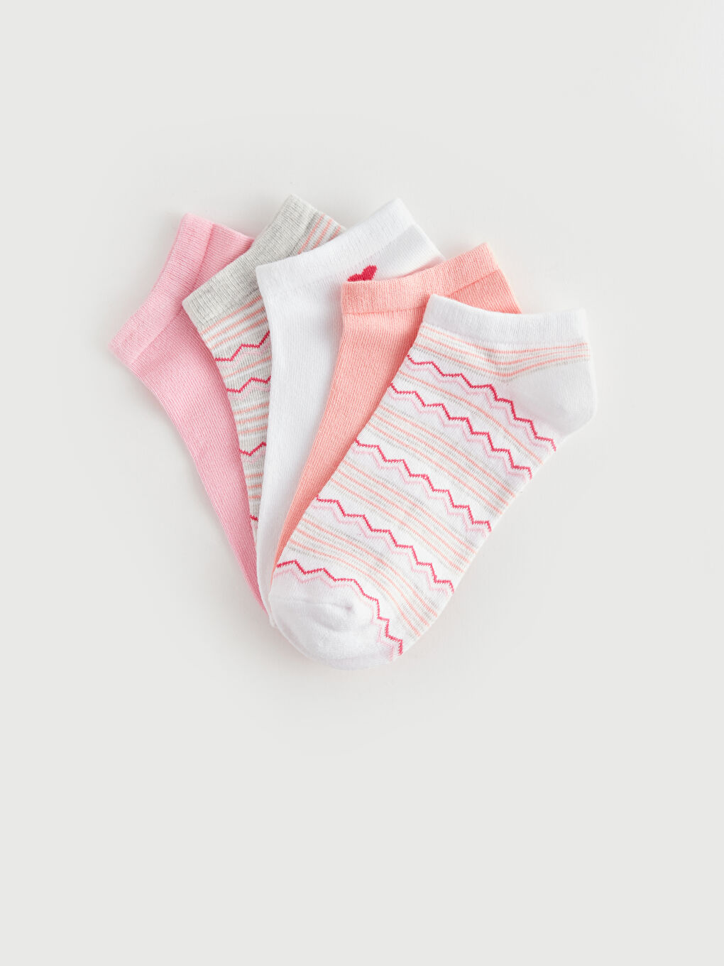 جوارب رياضية منقوشة للسيدات - عبوة من ٥ قطع-1