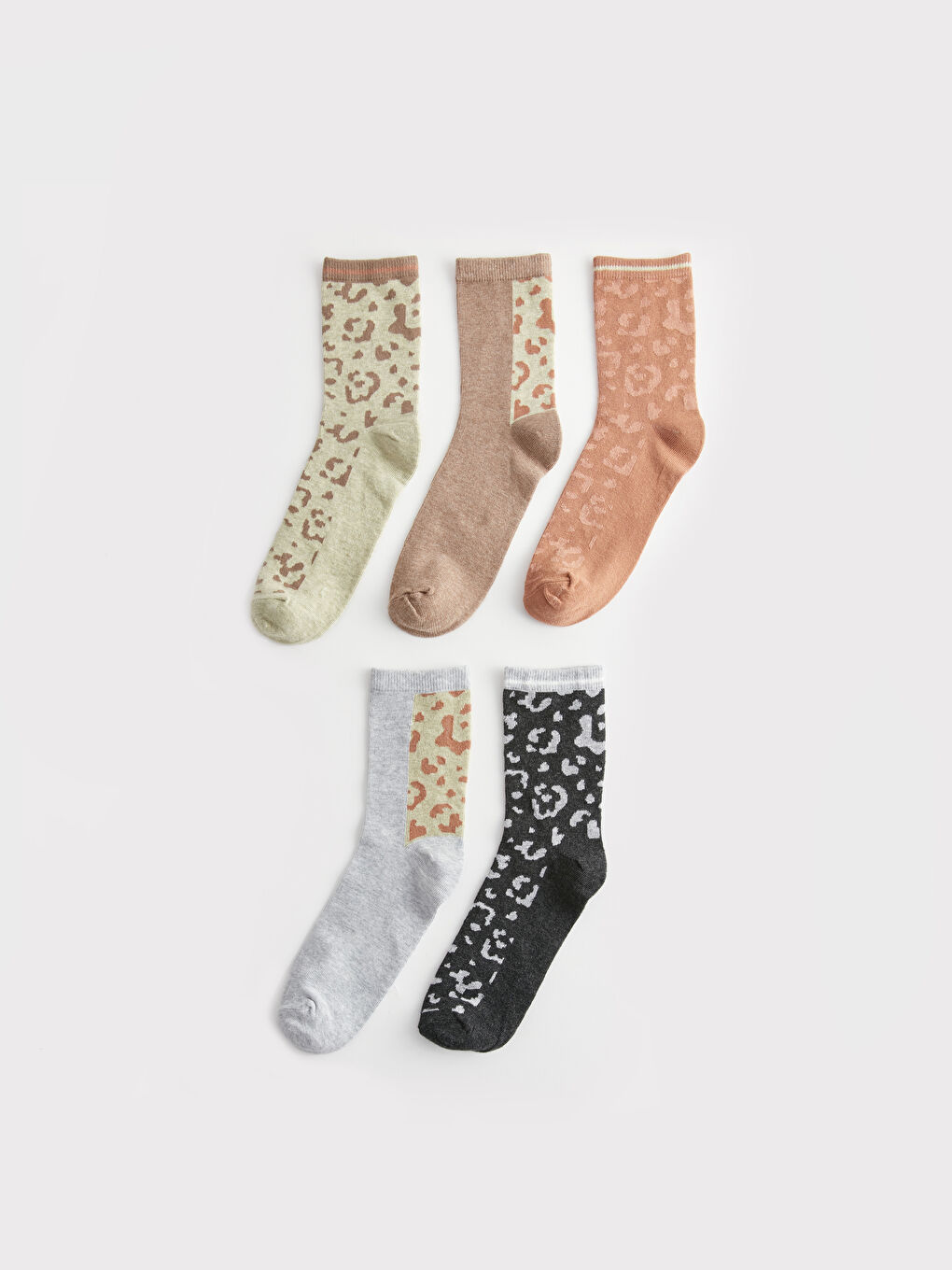 LCW DREAM Patterned Women's Ankle Socks 5 Pack -W32011Z8-L8Q