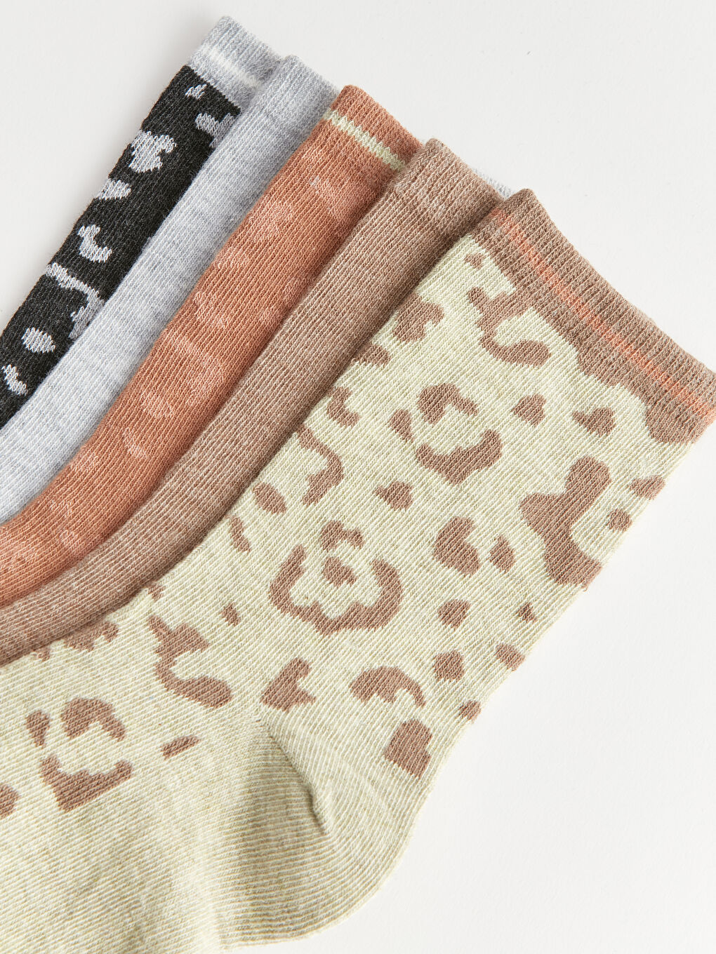 LCW DREAM Patterned Women's Ankle Socks 5 Pack -W32011Z8-L8Q