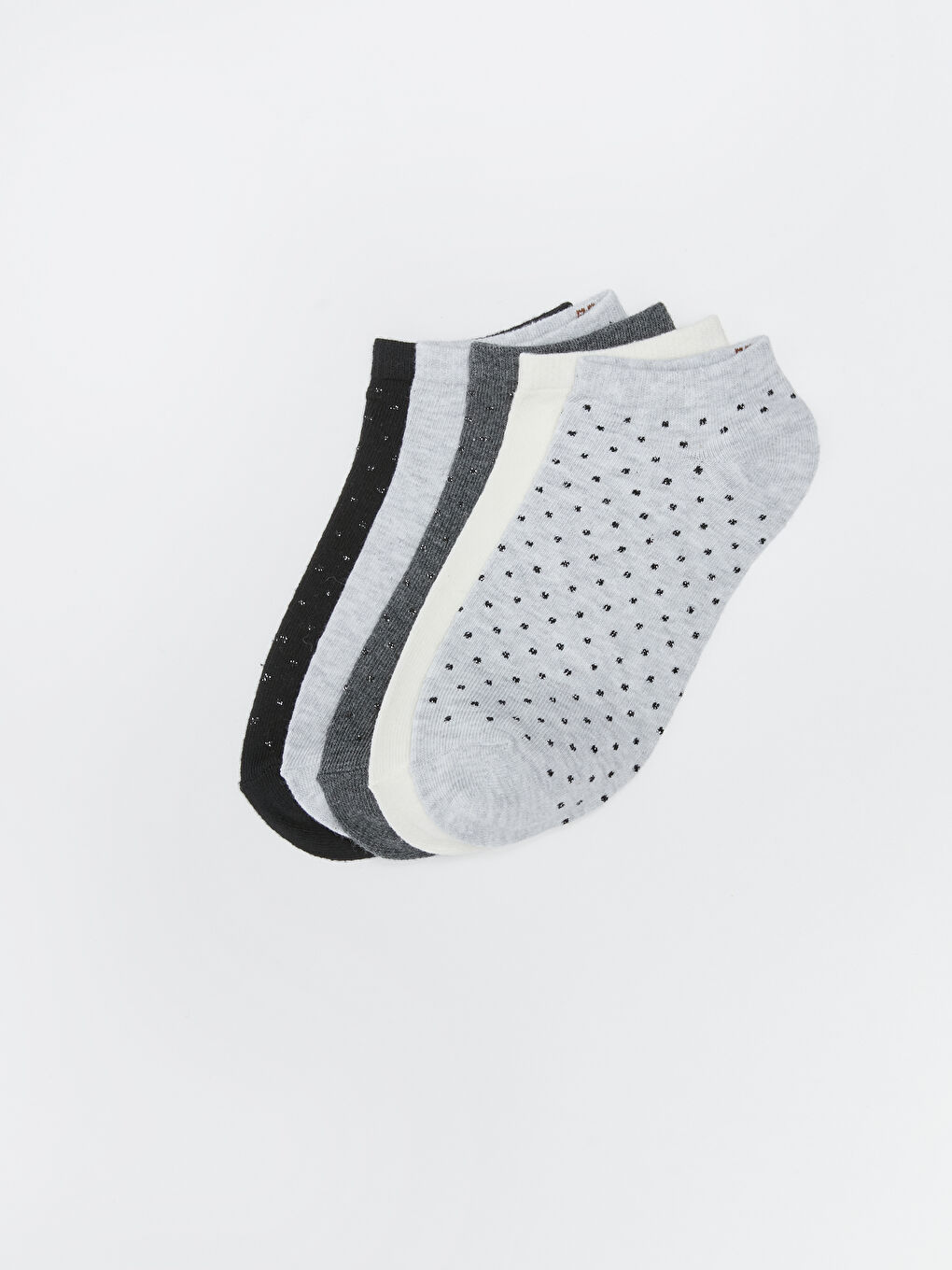 Simli Desenli Kadın Patik Çorap 5'li-1