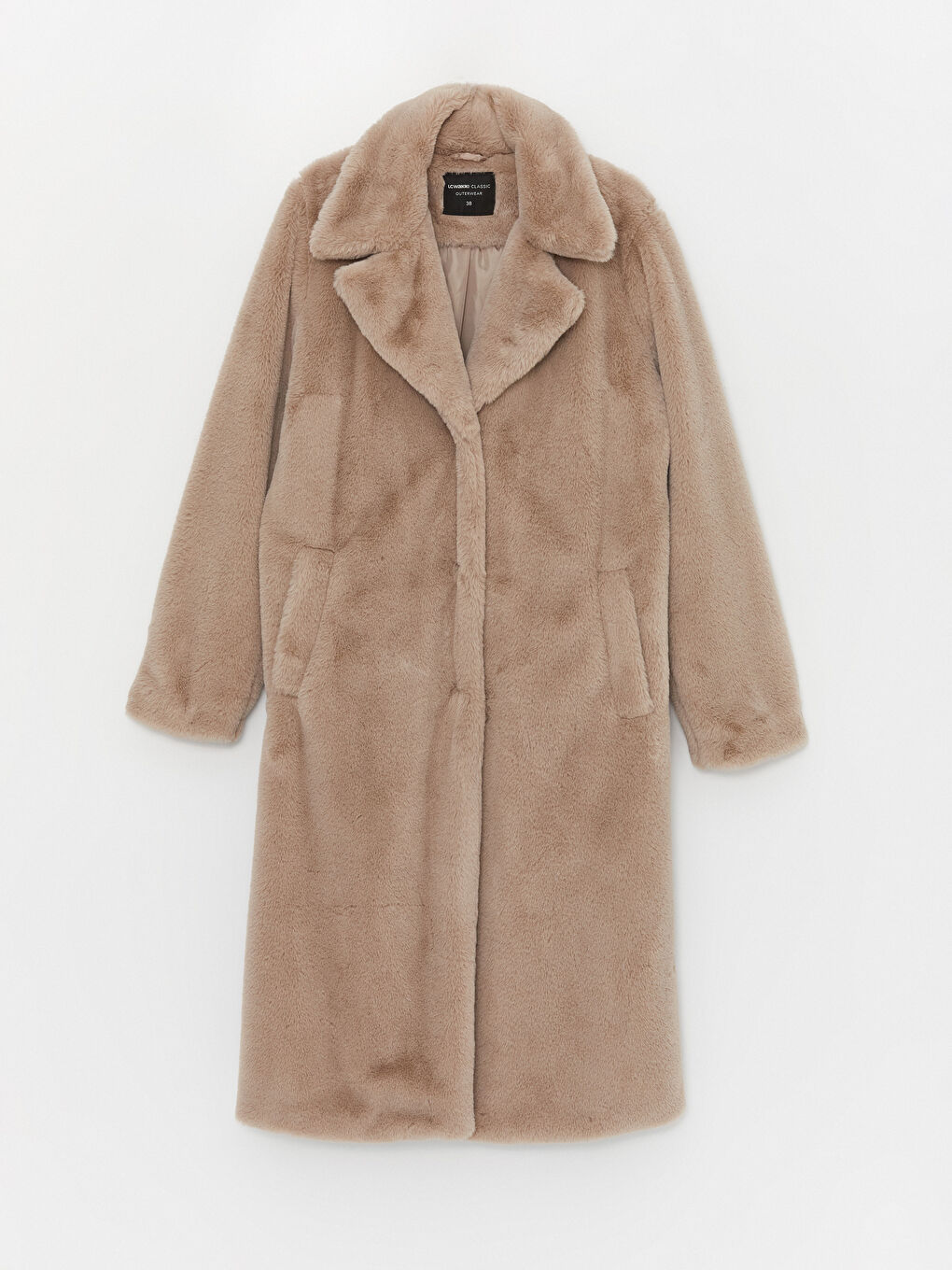 Әйелдерге арналған мойын өрнексіз үлпілдек пальто-6