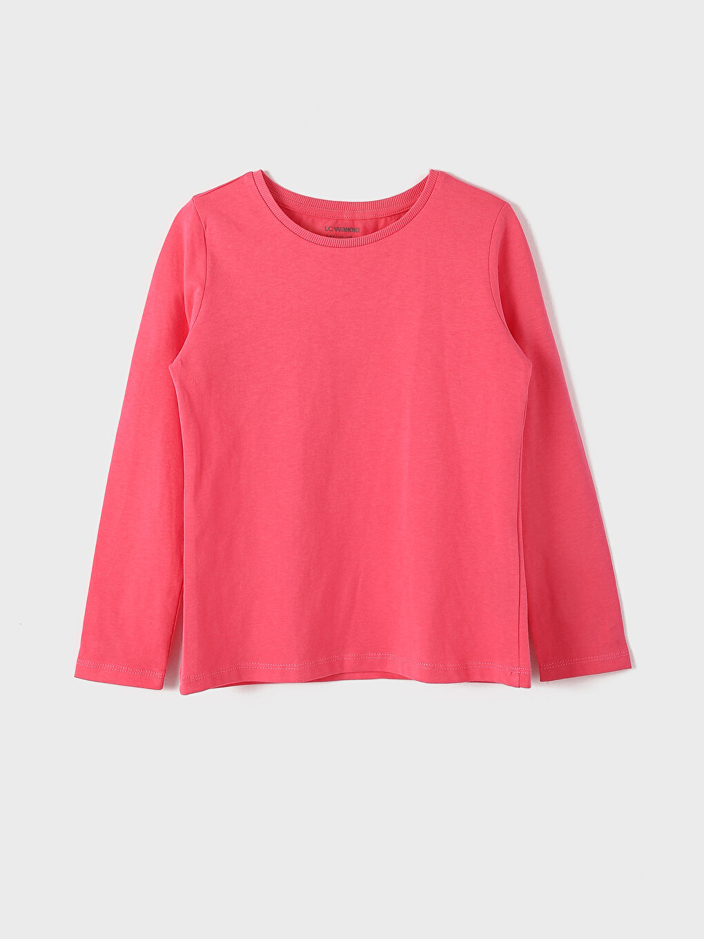 Crew Neck Long Sleeve Basic Girls' T-Shirt
