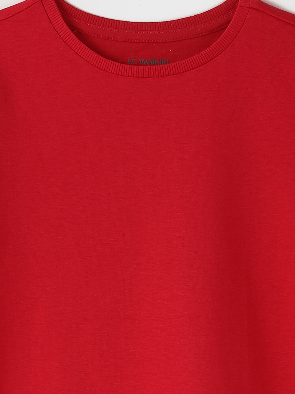 تيشيرت أساسي كم طويل ياقة دائرية للبنات-2